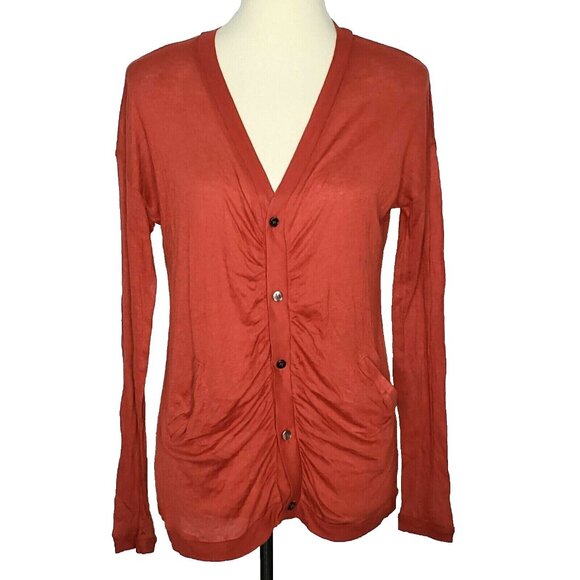 Patterson J Kincaid PJK Red Cardigan Sweater Size Small - Picture 1 of 6